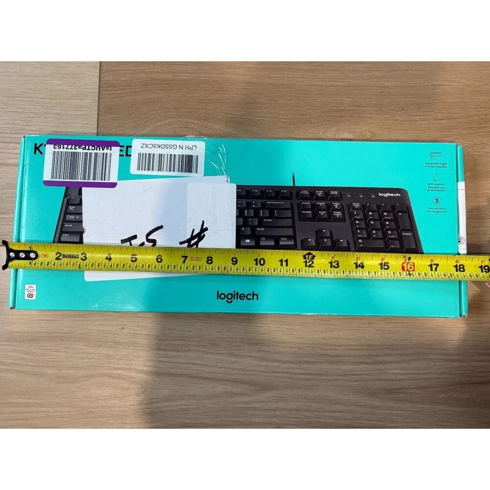 Logitech K120 Wired Keyboard for Windows Compatible with PC, Laptop - Black